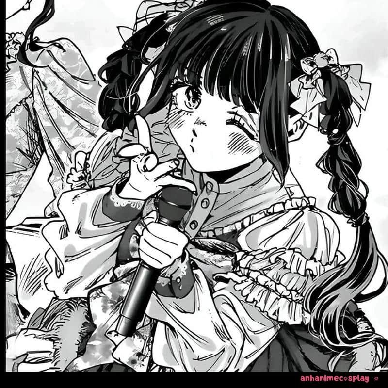 ảnh anime nữ trắng đen quyến rũ